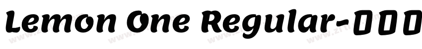 Lemon One Regular字体转换